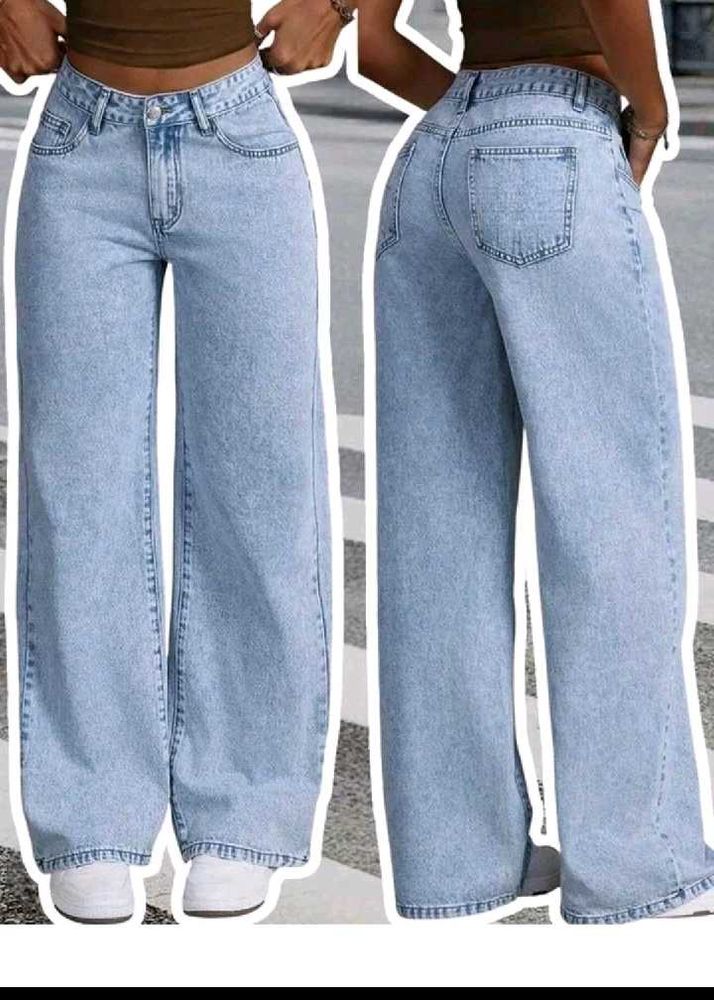 Light Wash Wide Leg Jeans