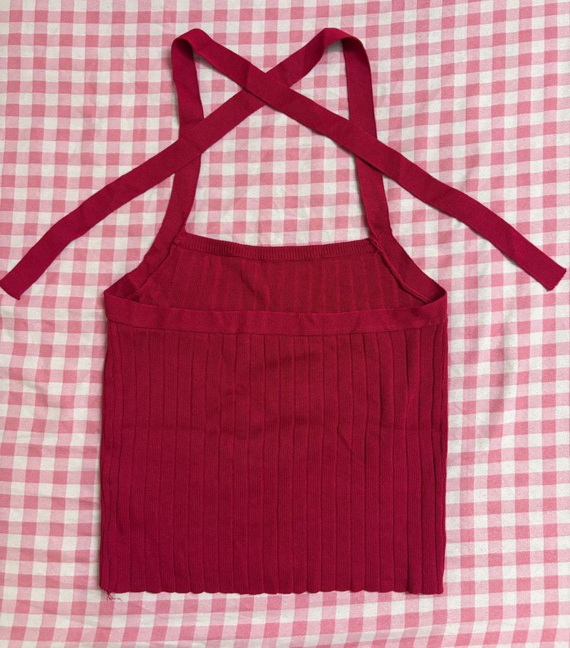 Ribbed Halter Neck  Top