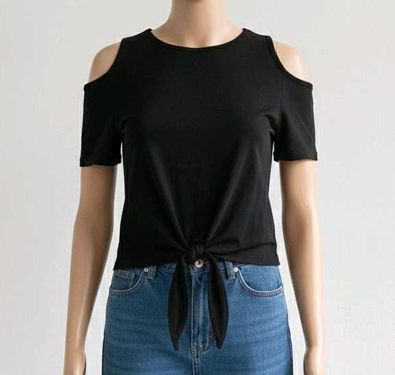 Black Cut Out Top