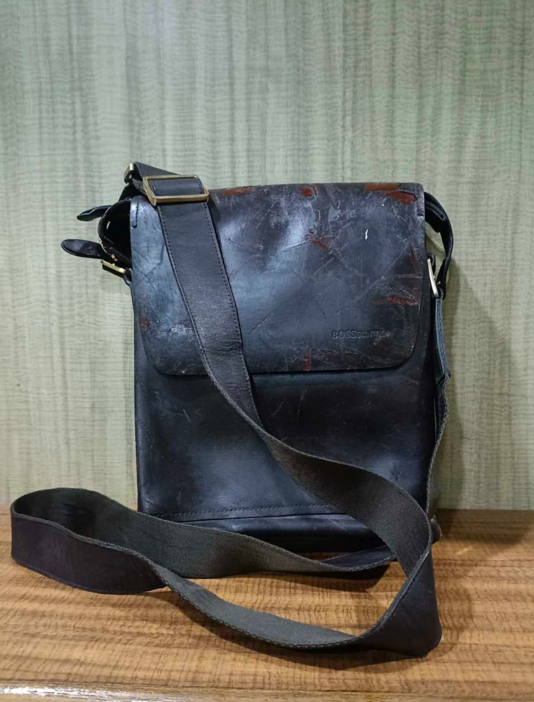 Vintage Leather Crossbody Bag