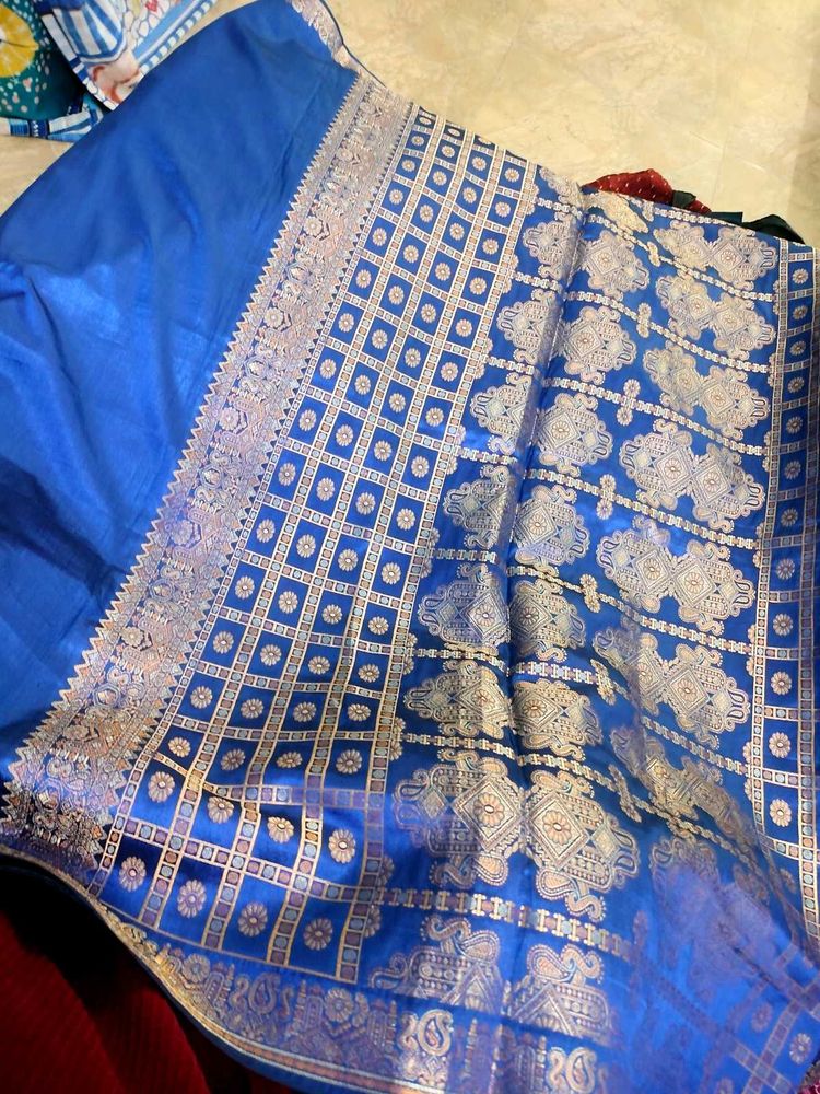 Silk Saare Royal Blue colour