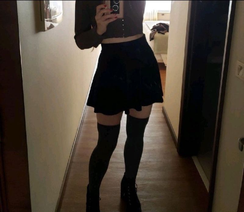 Black Flared Skirt