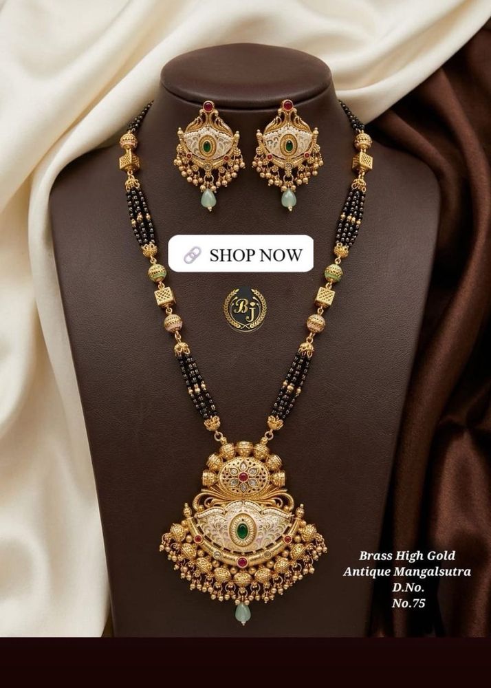 Antique Brass High Gold Mangalsutra Set