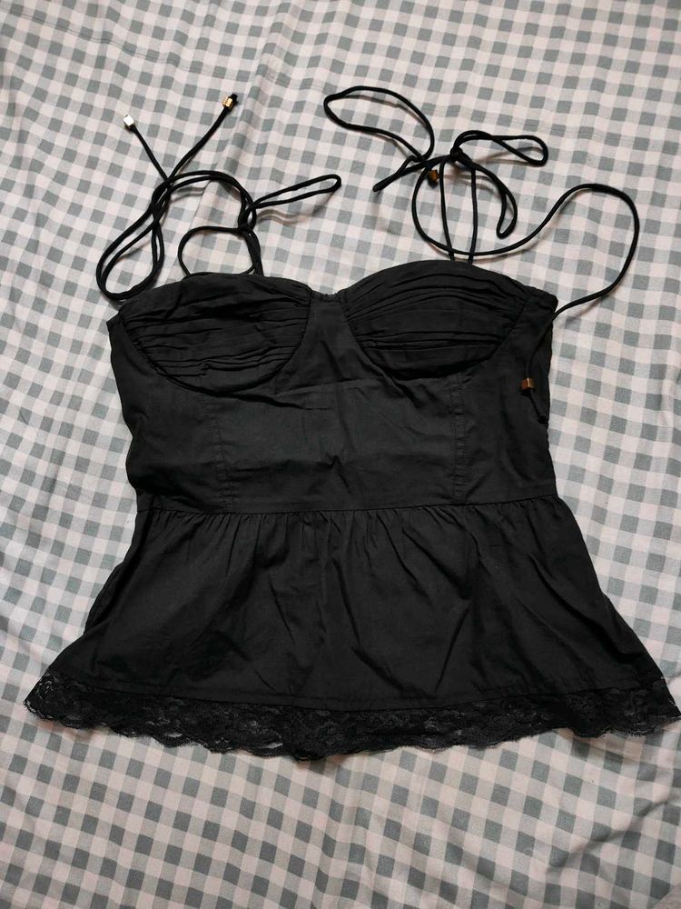 Chic Black Corset Top