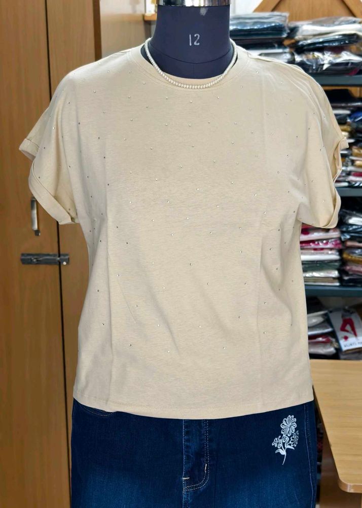 Sparkly Beige T-Shirt