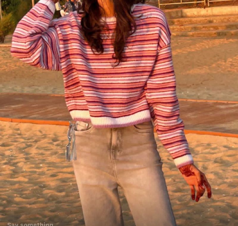 Striped Crew Neck Sweater