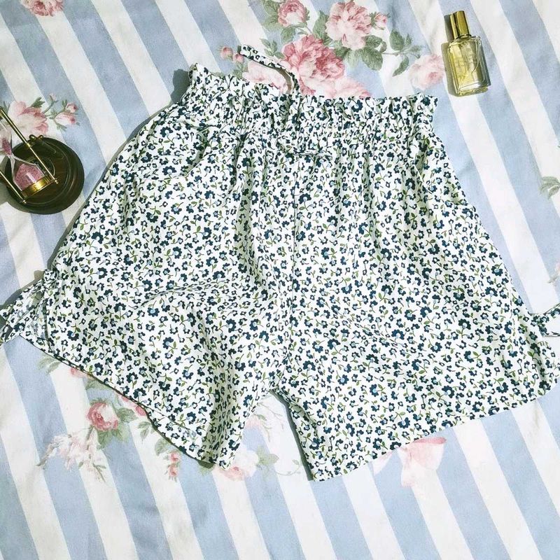 floral coquette cotton shorts