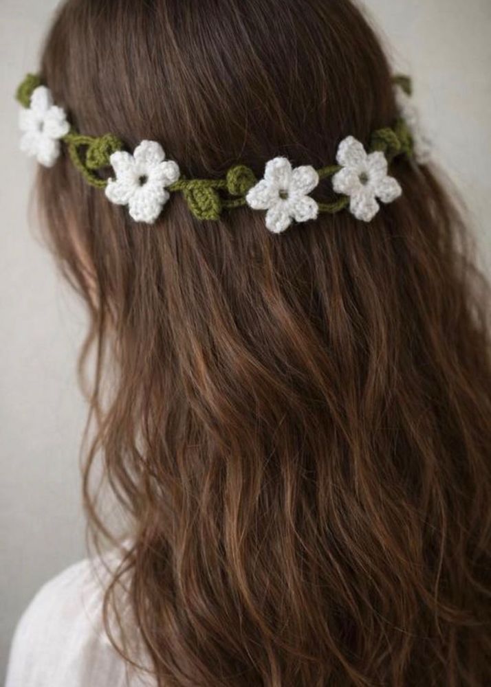 Handmade Crochet Flower Hairband