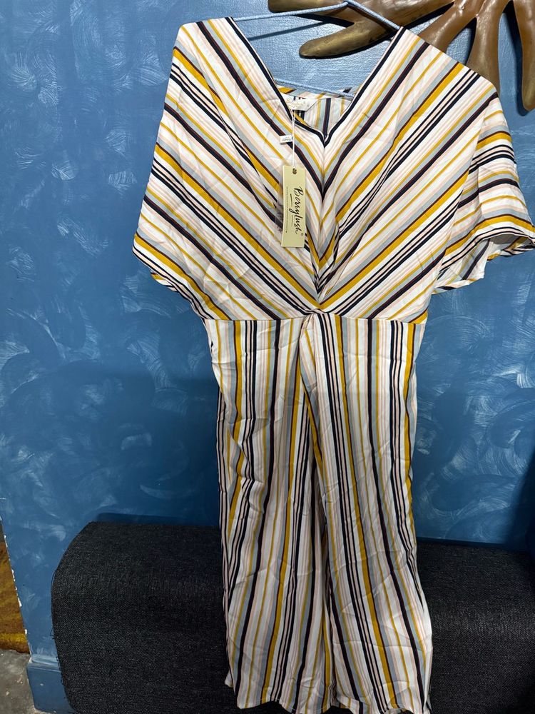 Yello White Black Stripped Dress New With Tag