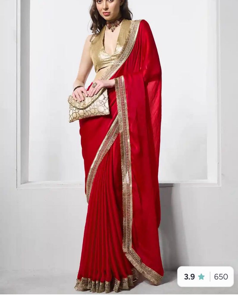 beautiful red saree- one week offer