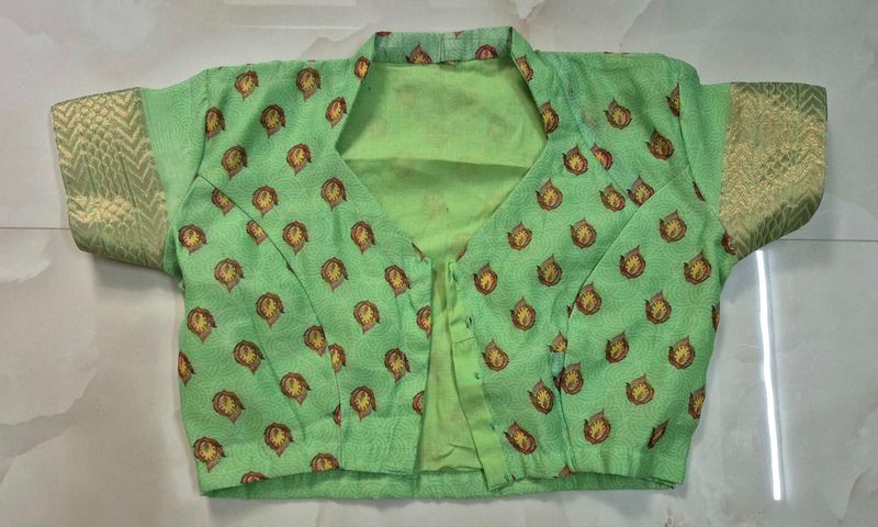 Green Printed Blouse
