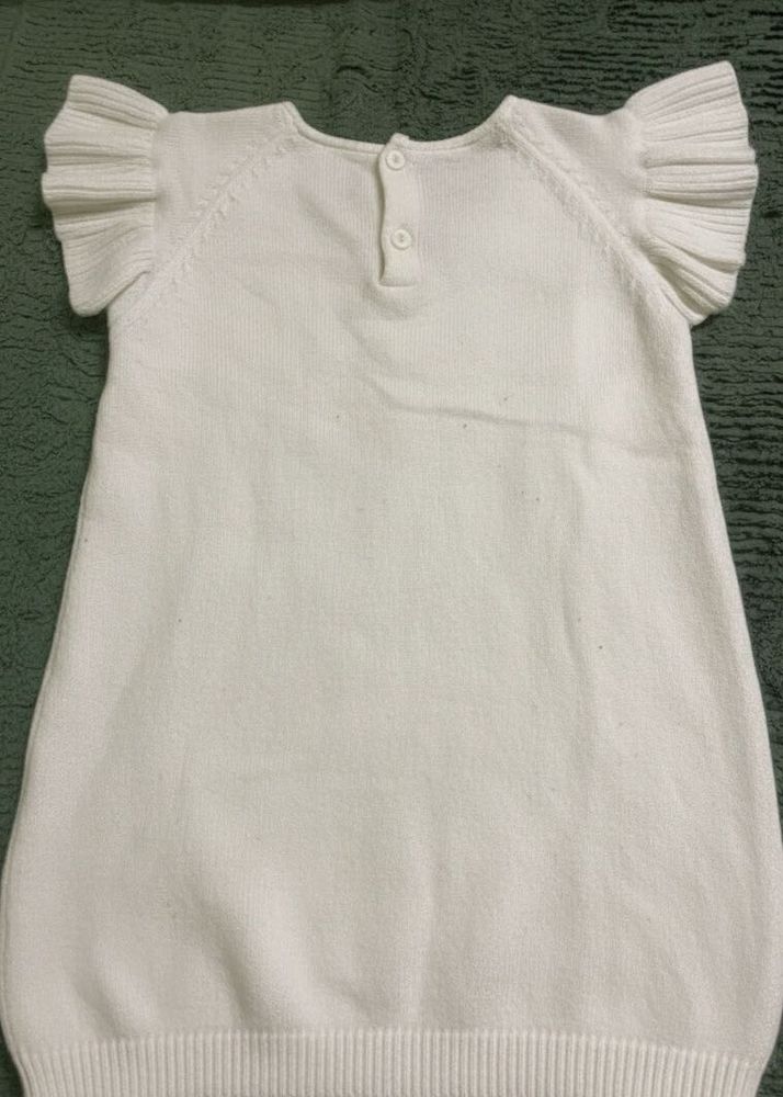 Cute White Knit soft Dress🎀🎀