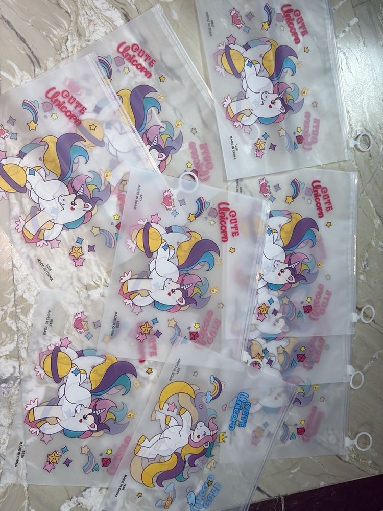 Cute Unicorn Pouches - Set of 10