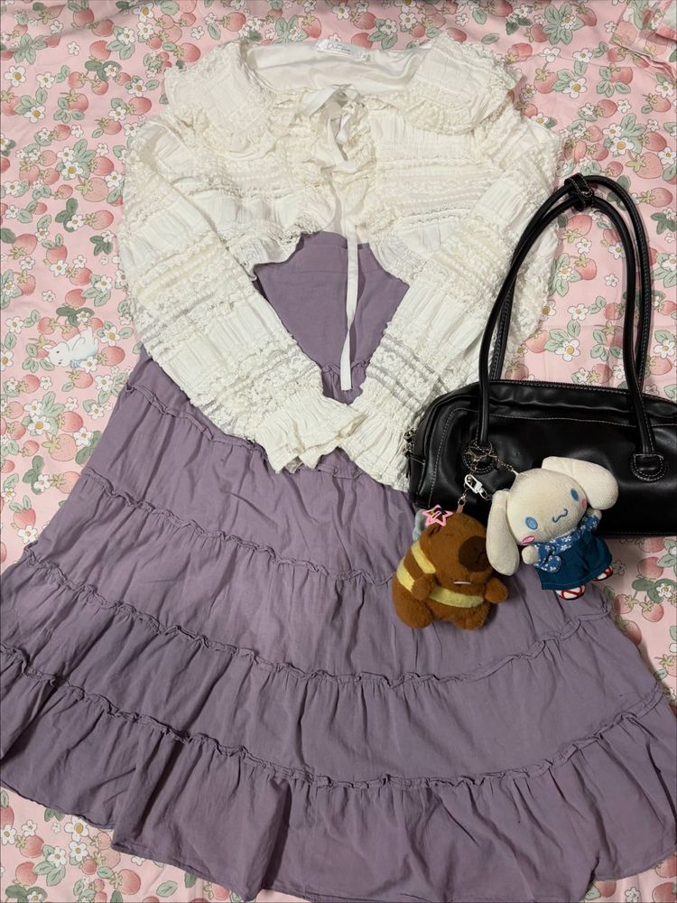 Tiered Lavender Skirt