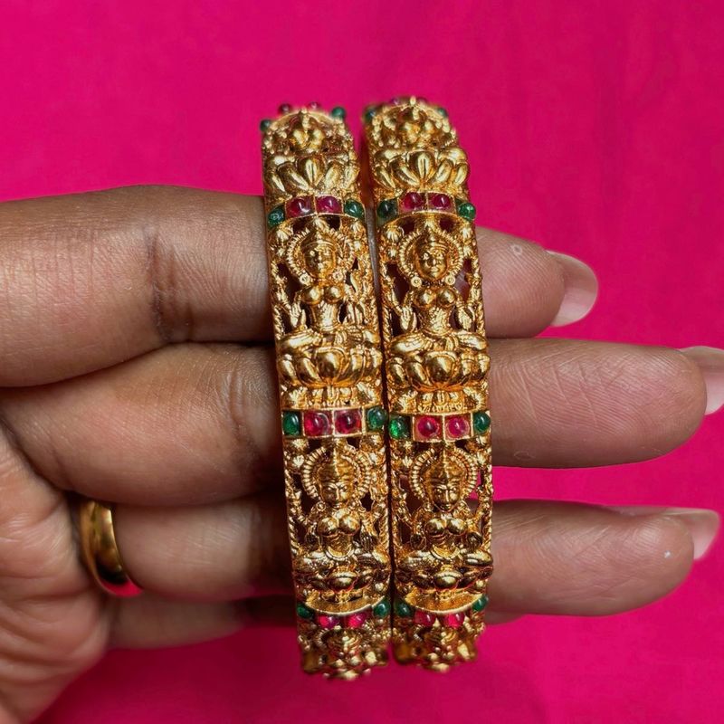 Exquisite Lakshmi Temple Bangles