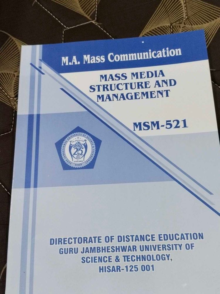 M.A. Mass Communication Textbook