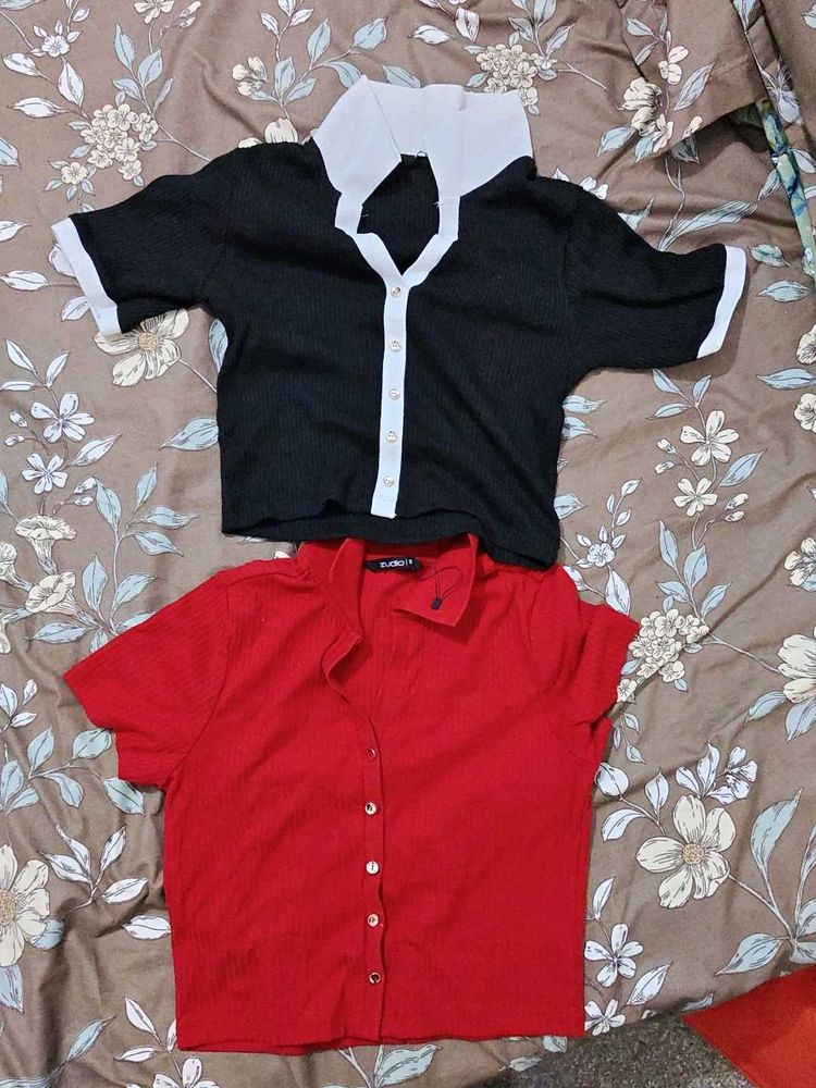 Chic Button-Up Tops (Set of 2)