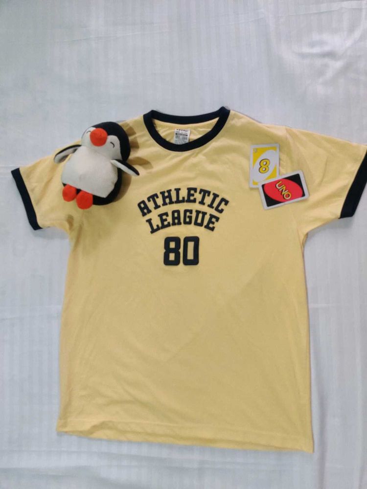 Yellow Athletic League Graphic T-Shirt