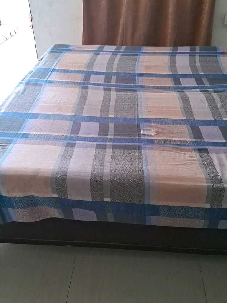 Plaid Cotton Bed Sheet