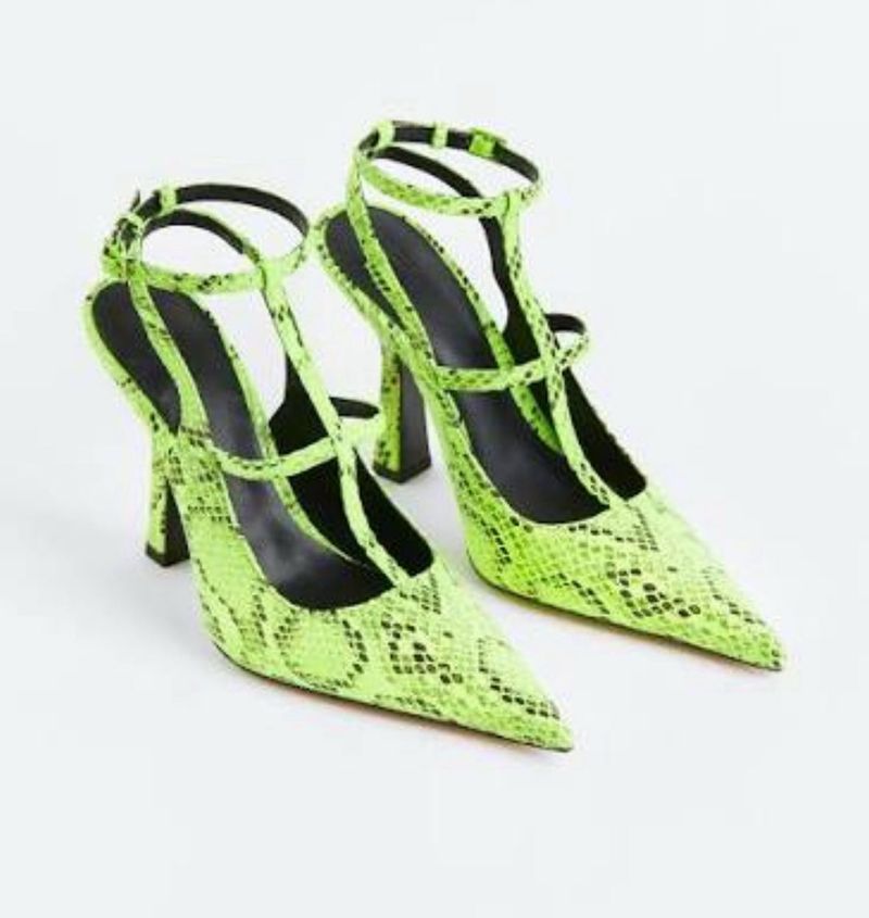 H&amp;M women snakeskin-patterned heels