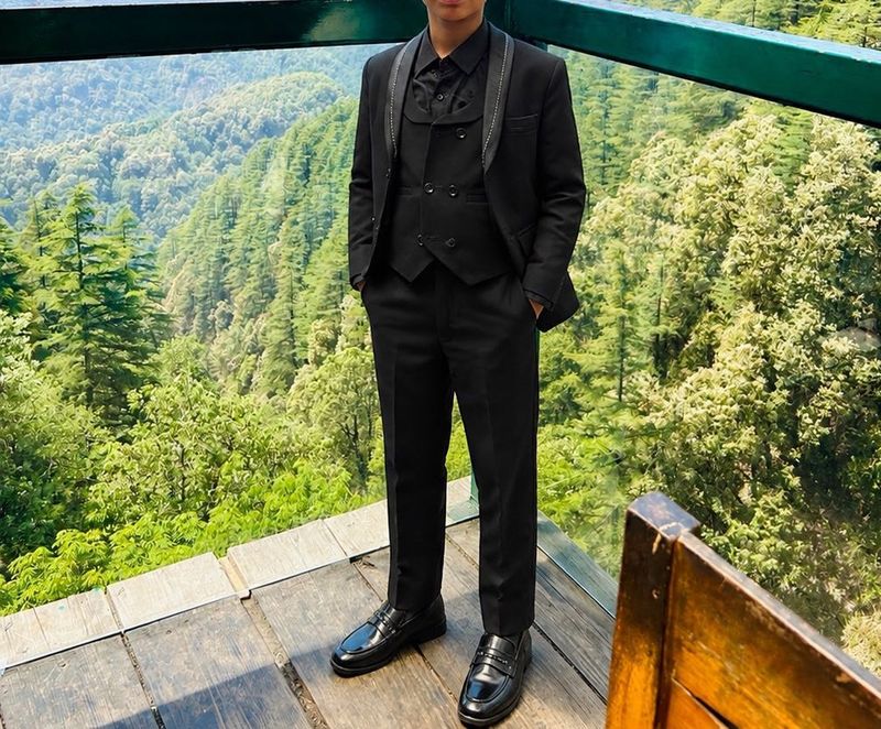Stylish Black Suit Set