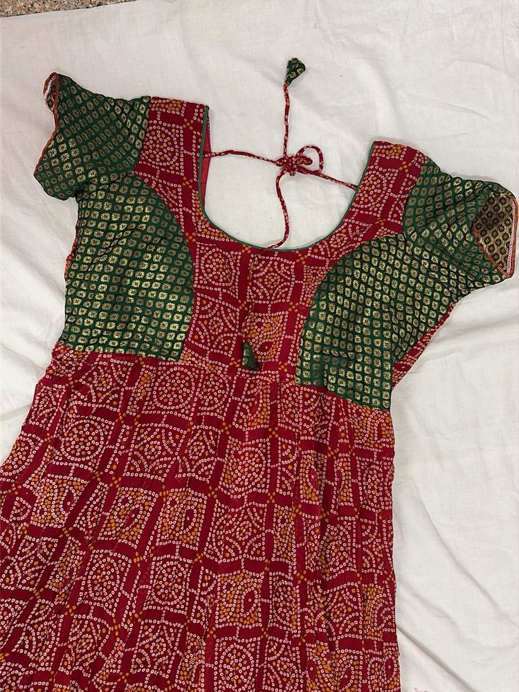 Designer Bandhani Print Dress