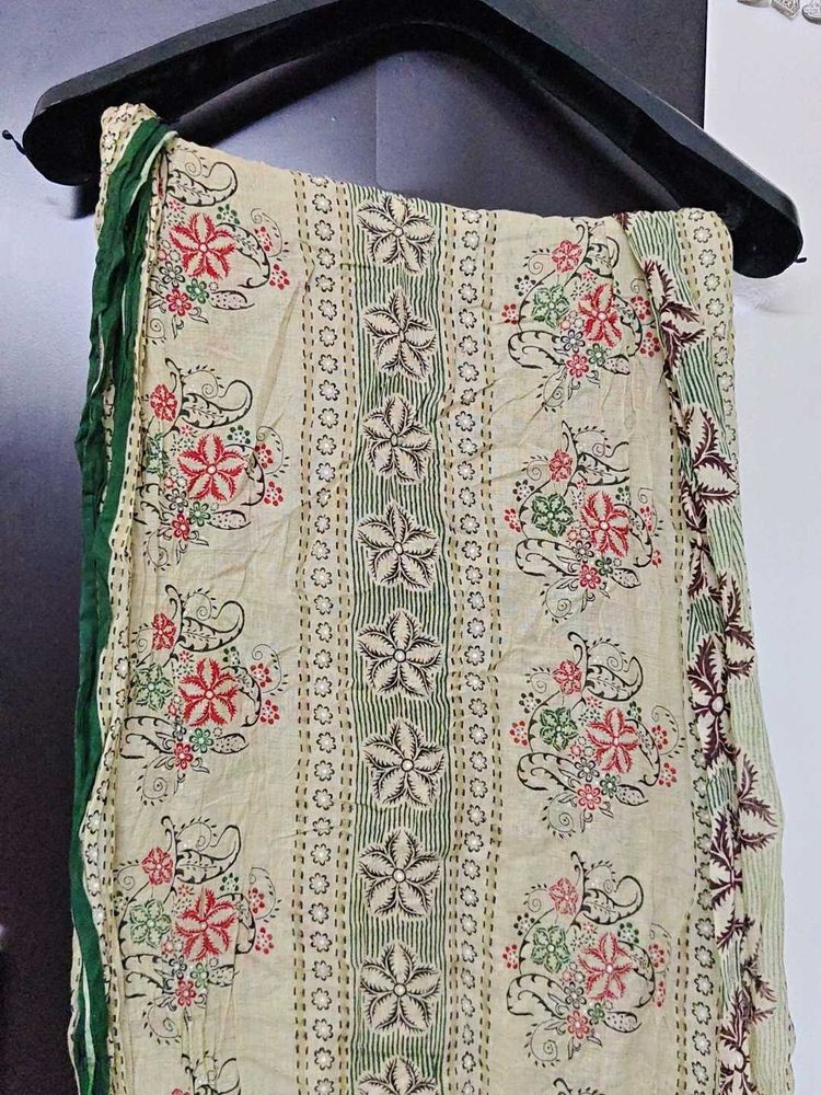 Vibrant Floral Print pure cotton dupatta