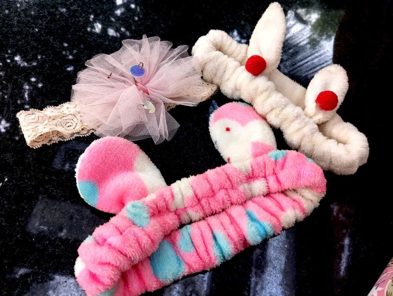 Cute Plush Headbands for Skincare