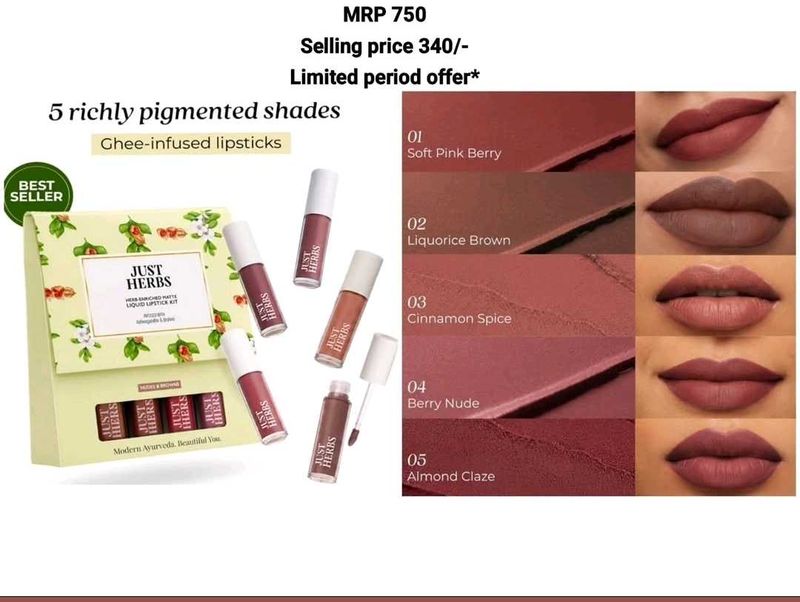 Just Herbs Lipstick Kit SEALED
