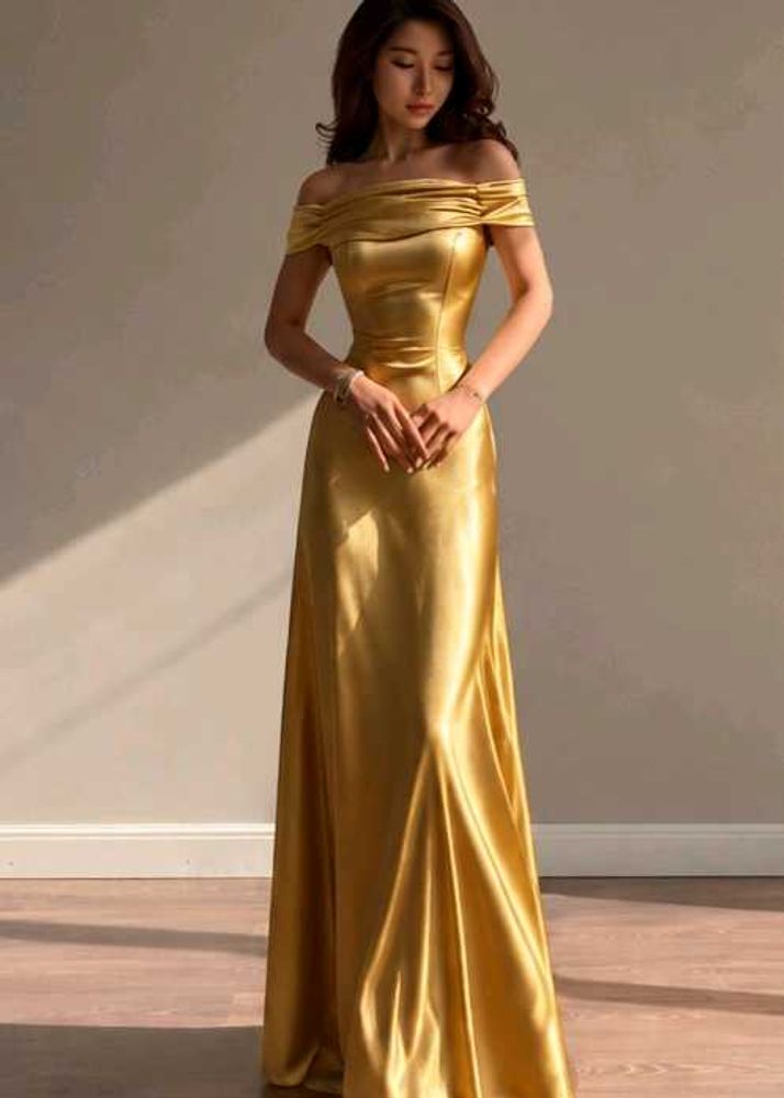 Yellow Corset Tube Maxi Dress