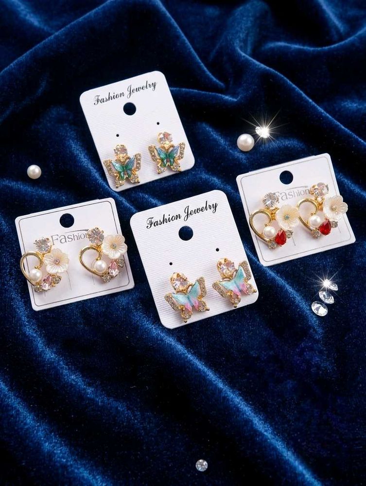 Combo Offer 💥Butterfly &amp; Flower Stud Earrings