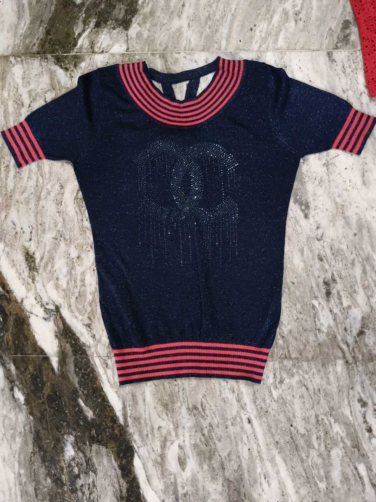 Sparkly Navy Blue Top