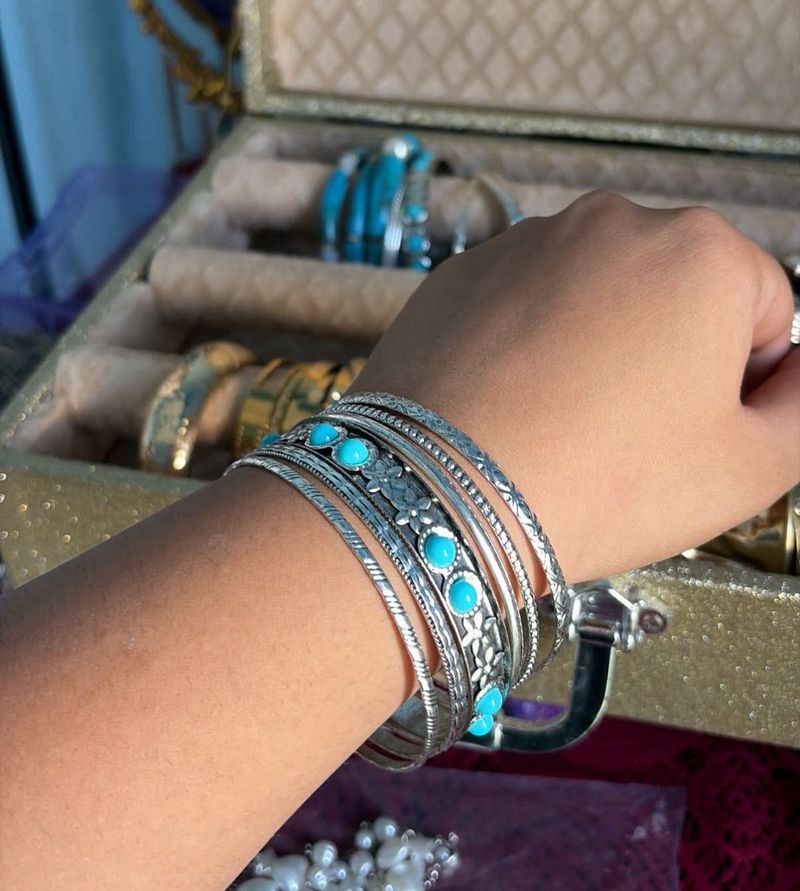 Boho Turquoise Stackable Bangles