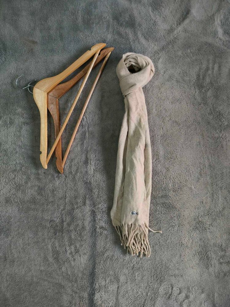 Lacoste Cream Scarf