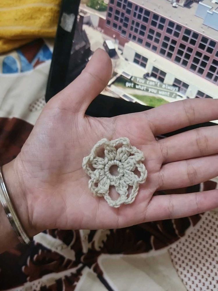 Handmade Crochet Flower Applique