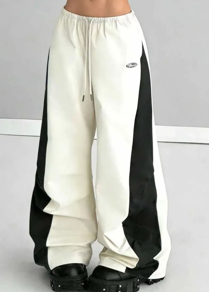 Color-Blocked Mid-Rise Pants