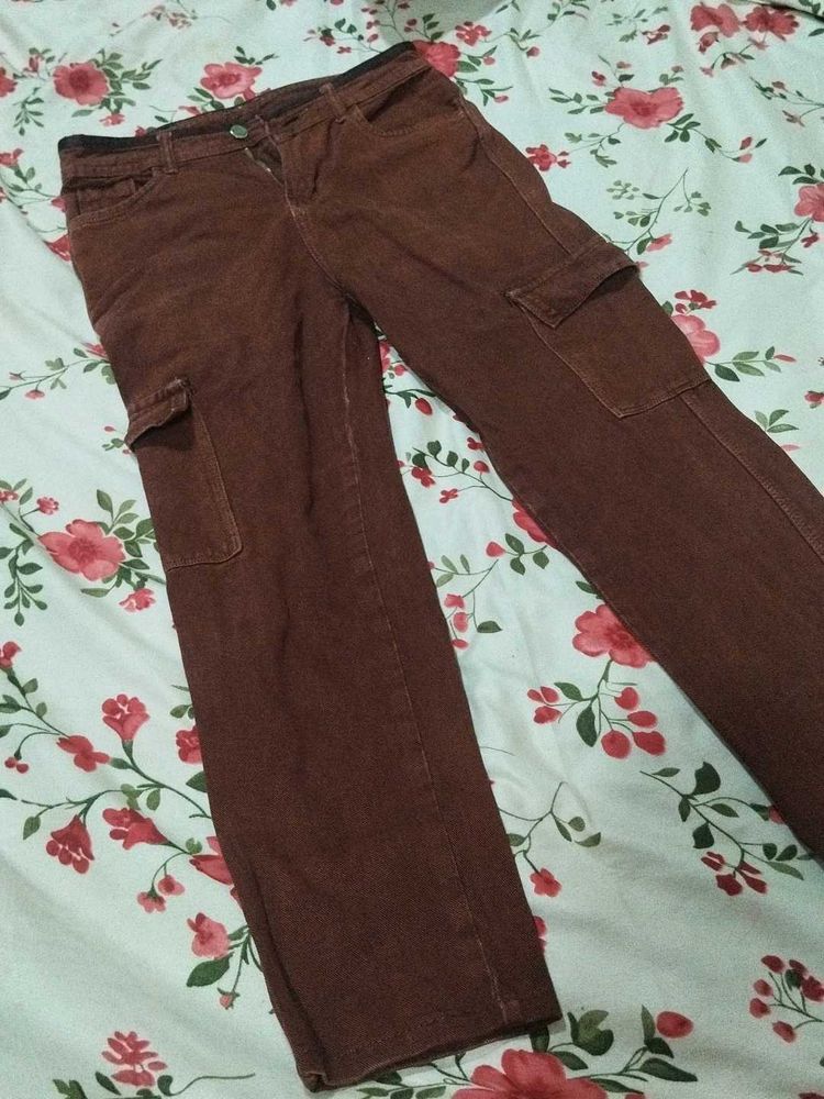 Brown Cargo Jeans