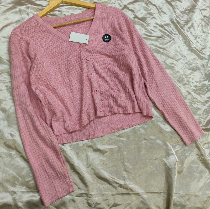 Rosy Pink Drew Cardigan
