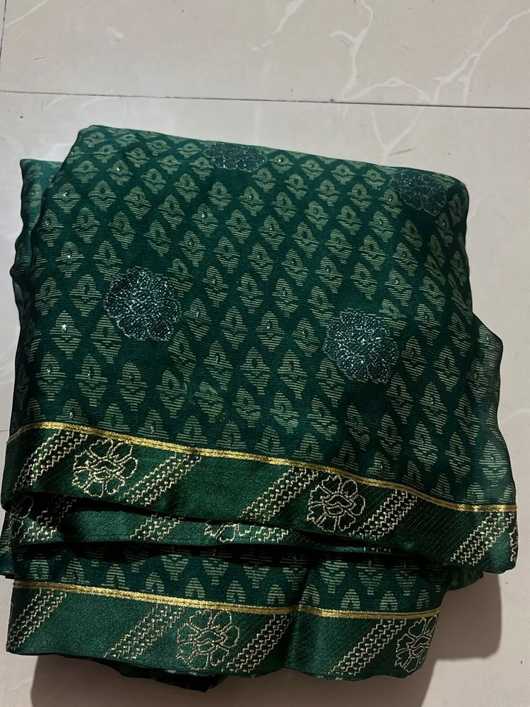 Elegant Green Saree with blouse