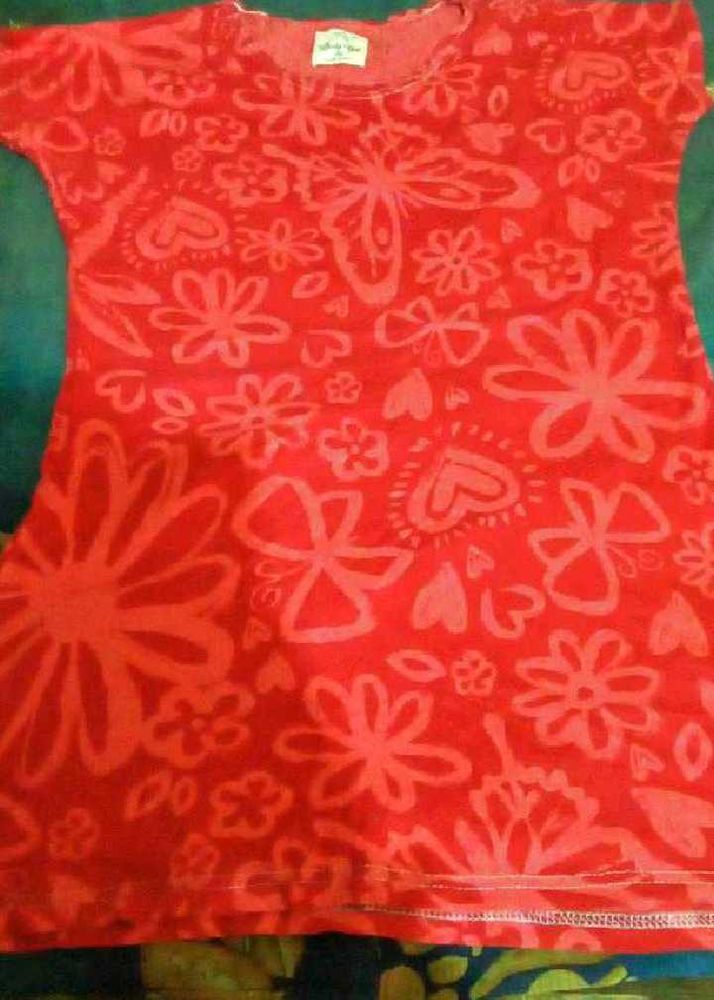 Cute Red Floral Top