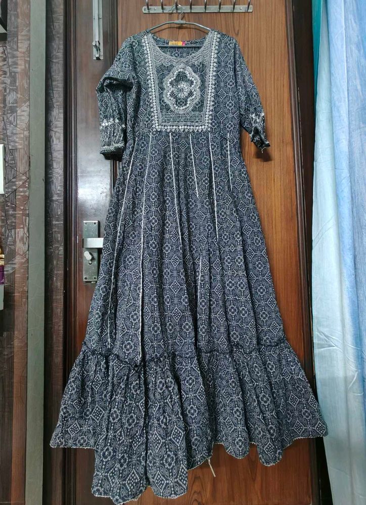 Elegant Embroidered Maxi Dress