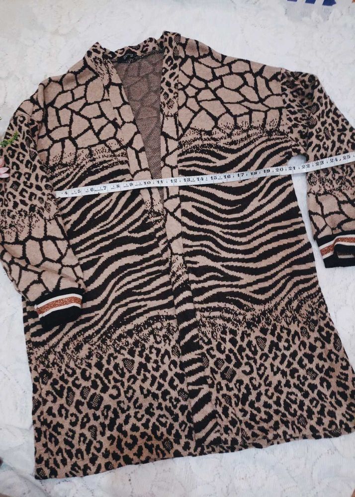 Animal Print Cardigan