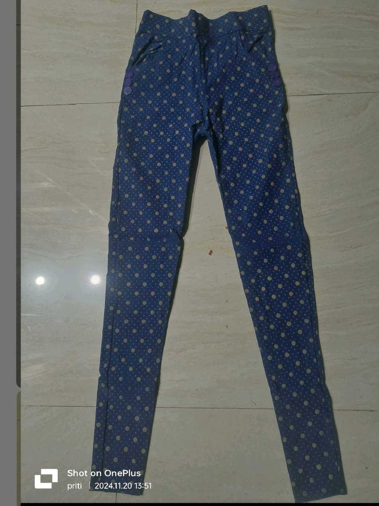 Blue Polka Dot Pants