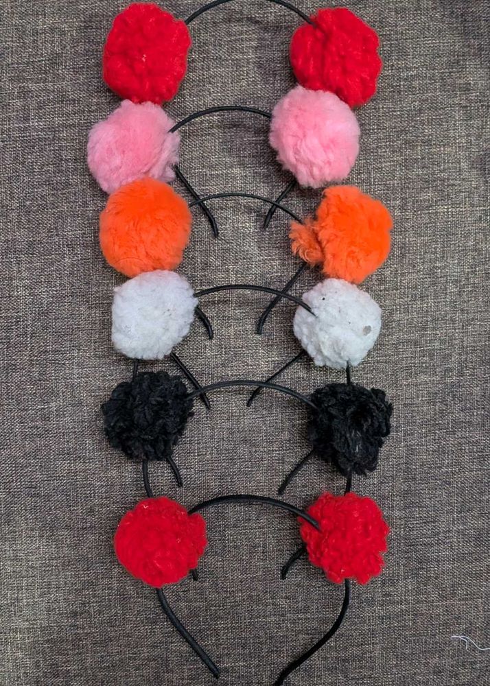 Cute Pom-Pom Headbands - Set
