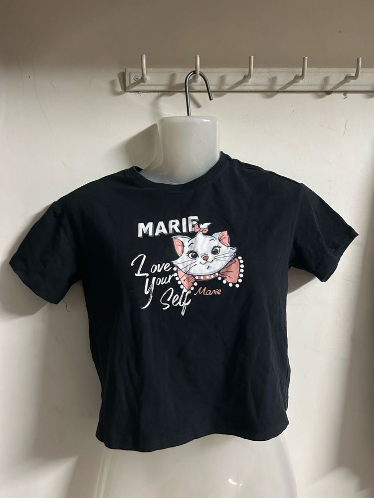 Black Marie Cat T-Shirt