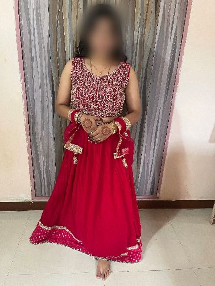 Beautiful Red Embellished Lehenga Choli