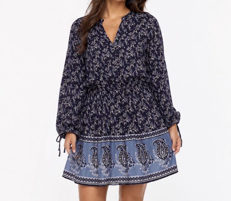True Craft Boho Paisley Print Dress