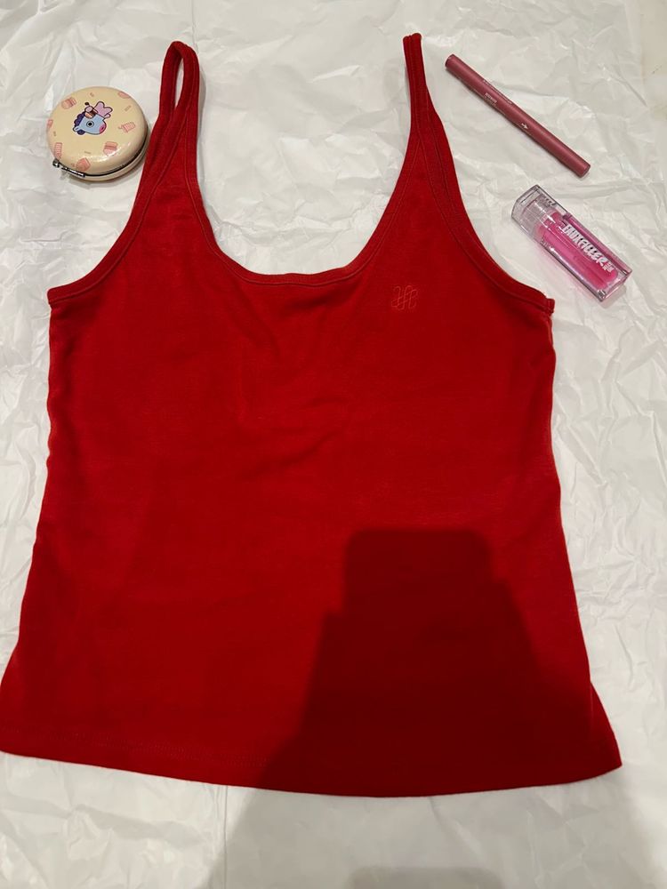 Vibrant Red Camisole Top
