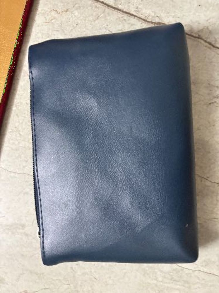 Classic Blue Faux Leather Wallet
