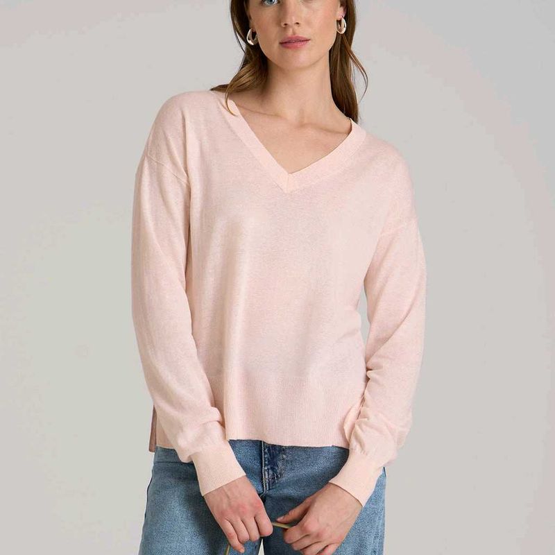 M&amp;S Collection Pink V-Neck Knit Sweater